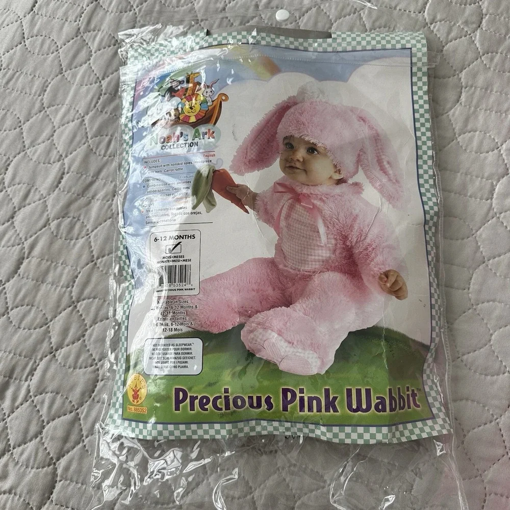 Rubies Infant Girls Pink Easter Bunny Rabbit Halloween Costume Size 6-12 Months